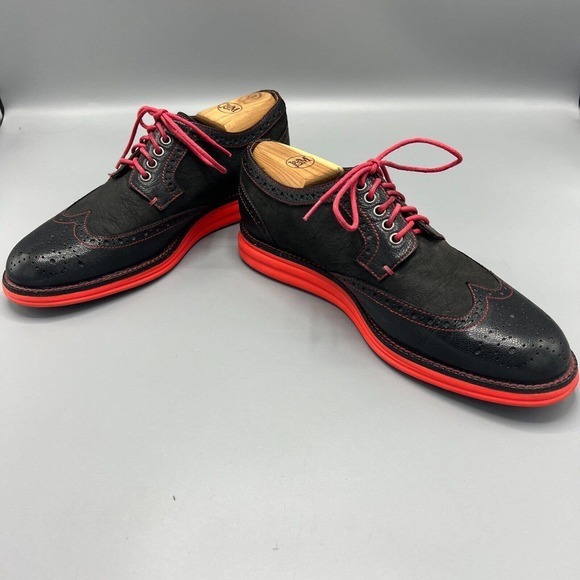 Donald J Pliner Mens Oxford Wingtip EVEB Black shoes size 7.5 M - Picture 10 of 12